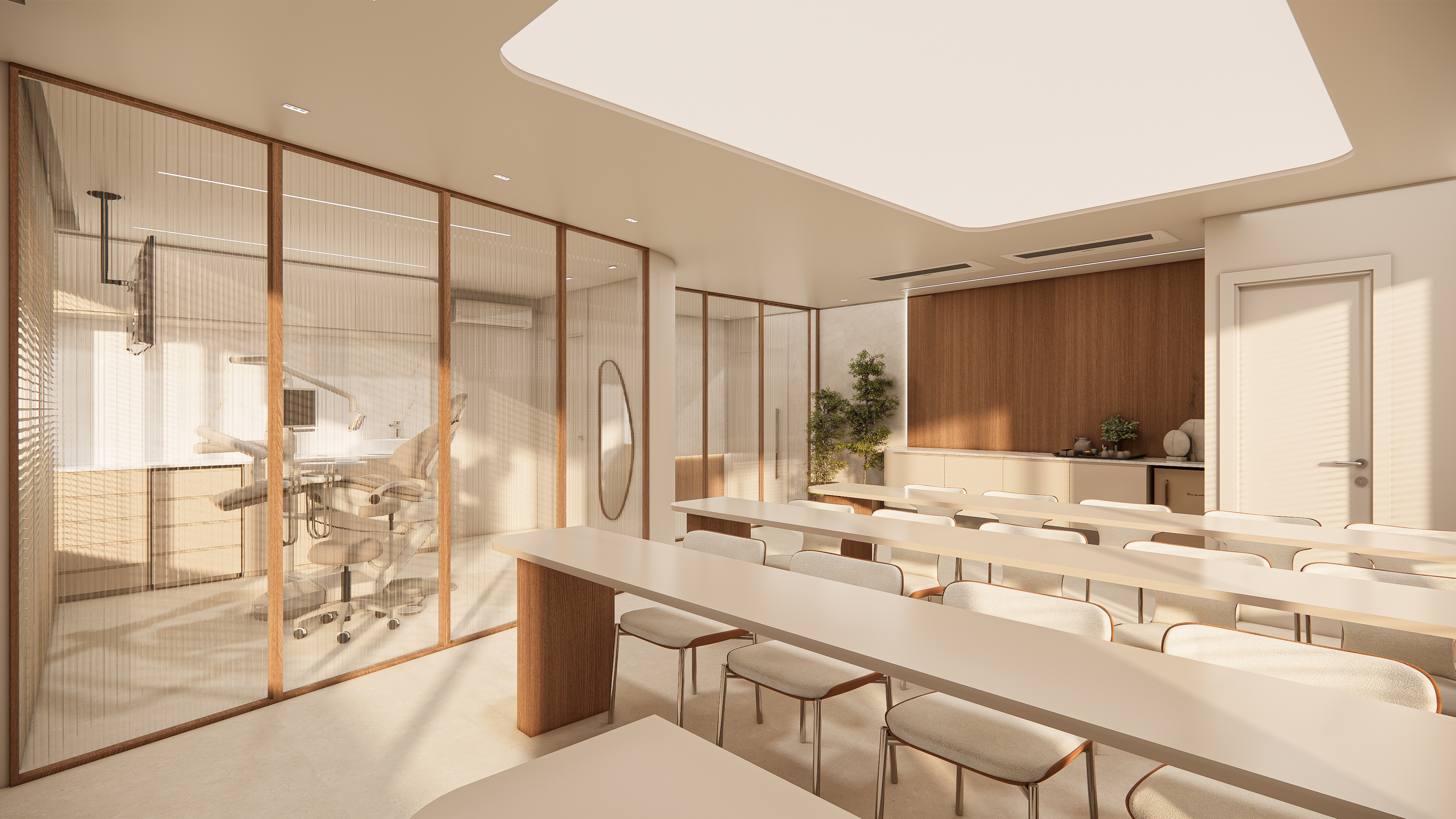 Sala da clínica — vista geral do espaço