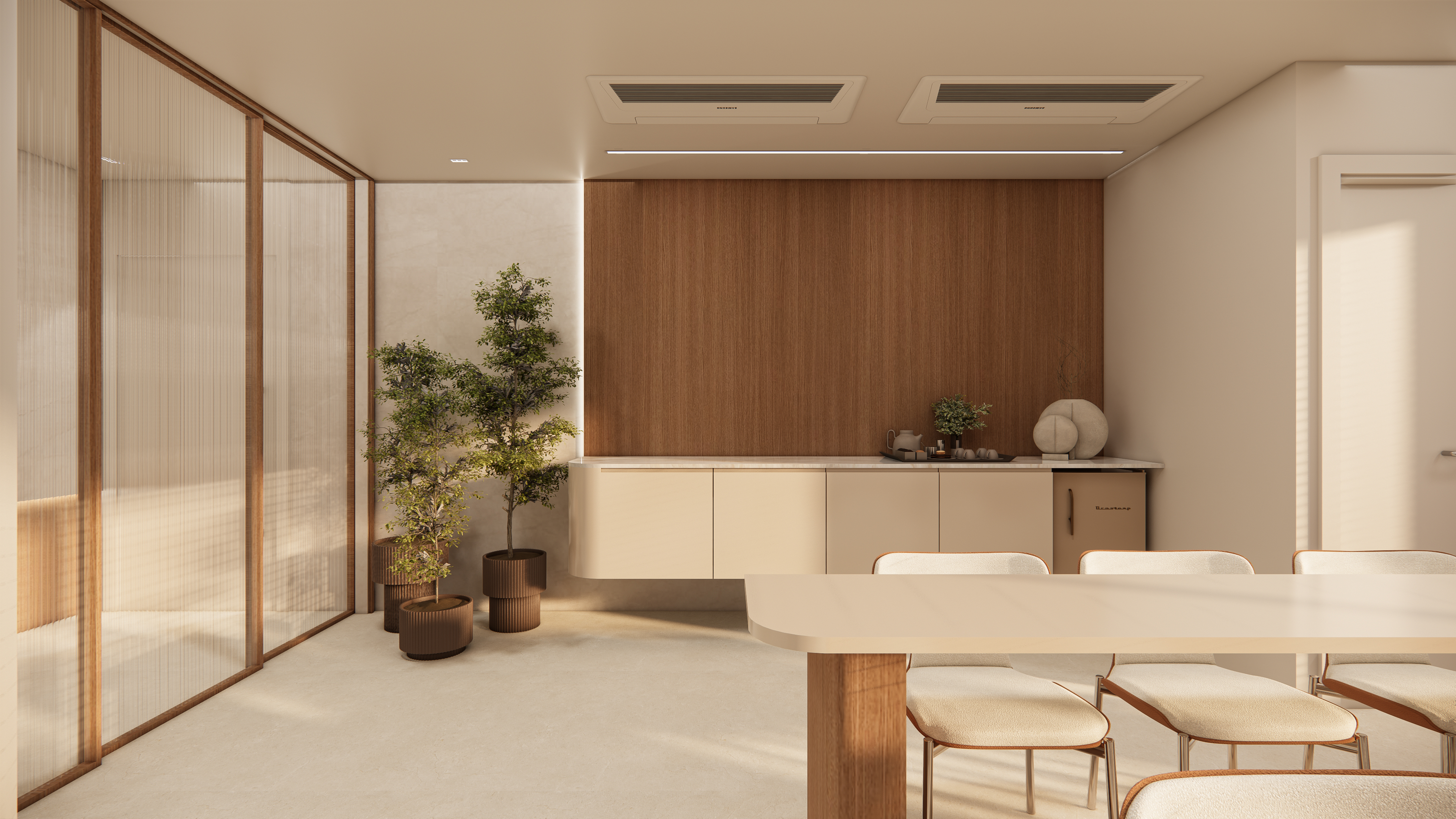 Sala da clínica — detalhes de iluminação